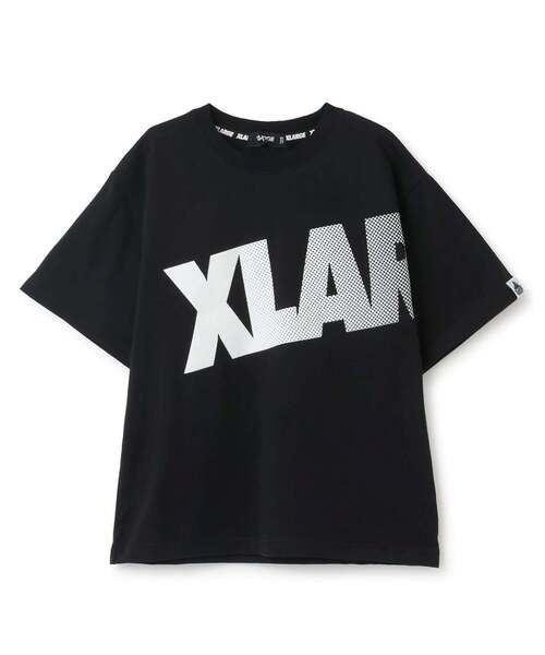 XLARGE KIDS(エクストララージキッズ)の「グラデーションロゴ 半袖Tシャツ(Tシャツ/カットソー・キッズ・ブラック/黄緑系・80cm/130cm/110cm/100cm/90cm/140cm/120cm)」の1枚目の写真