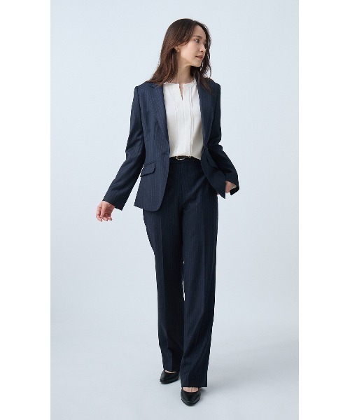 AOYAMA(アオヤマ)の「2WAYシフォンレイヤーブラウス(シャツ/ブラウス・レディース・ホワイト/ピンク/ホワイト×ブラック/サックスブルー・S/M/L/LL)」の11枚目の写真