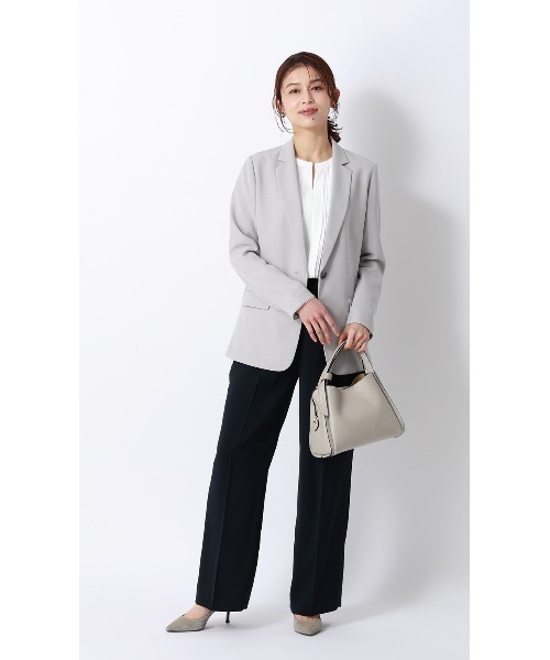 AOYAMA(アオヤマ)の「2WAYシフォンレイヤーブラウス(シャツ/ブラウス・レディース・ホワイト/ピンク/ホワイト×ブラック/サックスブルー・S/M/L/LL)」の12枚目の写真