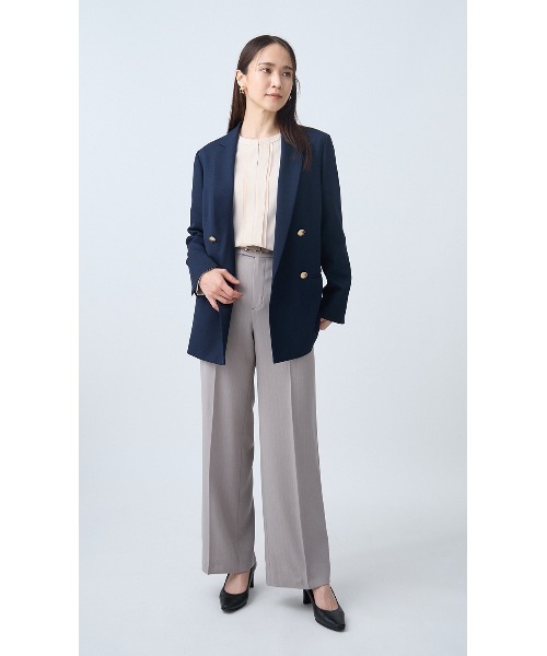 AOYAMA(アオヤマ)の「2WAYシフォンレイヤーブラウス(シャツ/ブラウス・レディース・ホワイト/ピンク/ホワイト×ブラック/サックスブルー・S/M/L/LL)」の18枚目の写真