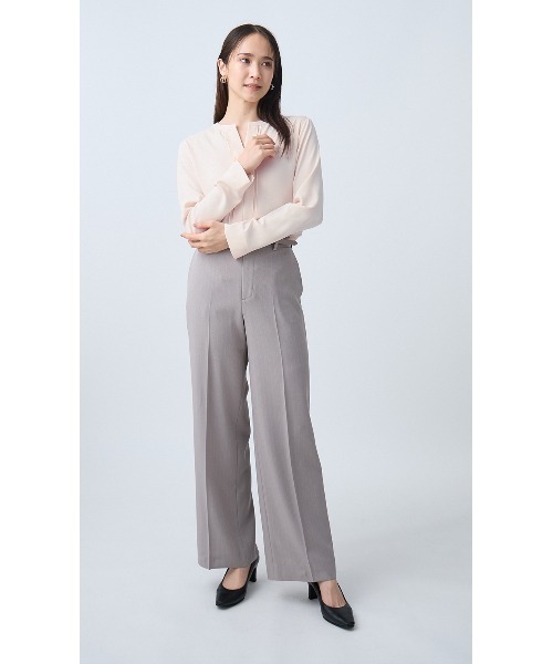 AOYAMA(アオヤマ)の「2WAYシフォンレイヤーブラウス(シャツ/ブラウス・レディース・ホワイト/ピンク/ホワイト×ブラック/サックスブルー・S/M/L/LL)」の19枚目の写真