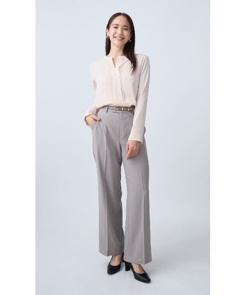 AOYAMA(アオヤマ)の「2WAYシフォンレイヤーブラウス(シャツ/ブラウス・レディース・ホワイト/ピンク/ホワイト×ブラック/サックスブルー・S/M/L/LL)」の20枚目の写真
