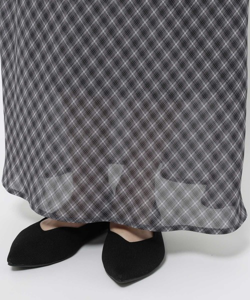 LOWRYS FARM（ローリーズファーム）の「シアーチェックフレアスカート 642585（スカート・レディース・グレー/ブルー/グリーン・FREE）」の17枚目の写真