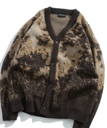 HALHAM（ハルハム）の「アブストラクト柄 ニット カーディガン ユニセックス（カーディガン/ボレロ）」