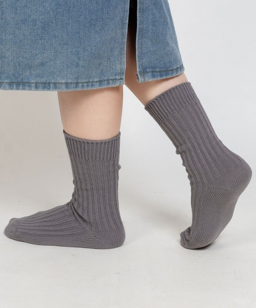 SVEC(シュベック)の「2パターン リブソックス(ソックス/靴下・レディース・ブルー/グレー/その他/オリーブ/アイボリー/ブラック/その他4/レッド/ホワイト/その他5/その他3/その他2/ネイビー/イエロー/オレンジ/ベージュ/ブラウン・FREE)」の3枚目の写真