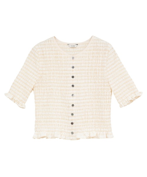 CLANE】SHIRRING HALF SLEEVE BLOUSE（シャツ/ブラウス）｜CLANE 