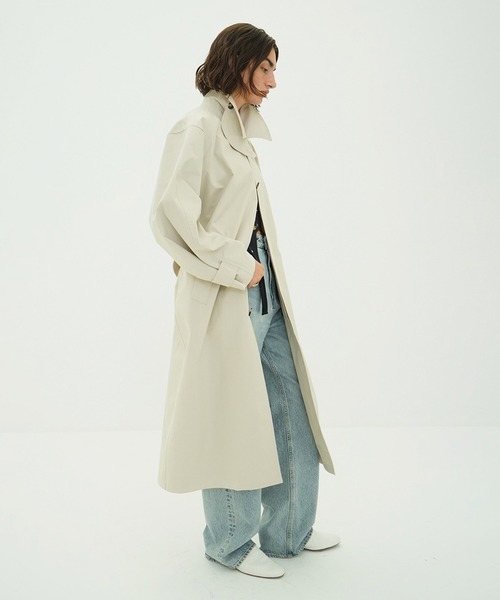 CLANE(クラネ)の「BULKY LINE STAIN COAT(ステンカラーコート・レディース・ベージュ・1)」の21枚目の写真