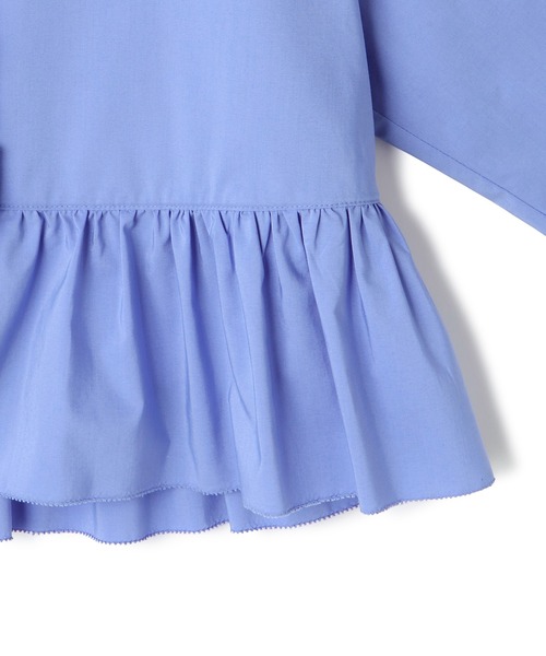 ADAM ET ROPE'（アダムエロペ）の「【サステナブル】ロングスリーブフリルブラウス（シャツ/ブラウス・レディース・ホワイト/ダークブラウン/サックスブルー・FREE）」の19枚目の写真