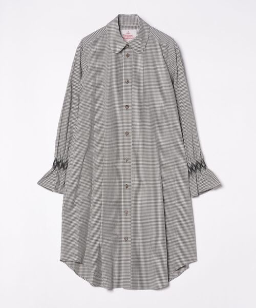 Vivienne Westwood(ヴィヴィアンウエストウッド)の「ビスチェ付シャーリングシャツドレス(ワンピース・レディース・ブラック系その他/ブルー系その他・FREE)」の4枚目の写真