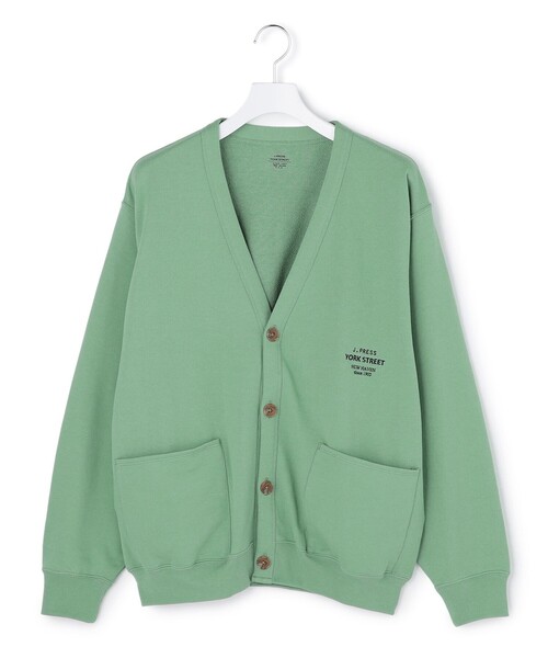 J.PRESS YORK STREET(ジェイプレスヨークストリート)の「【UNISEX】裏毛スウェット カーディガン(カーディガン/ボレロ・メンズ・グレー系/ライトグリーン系/ライトグレー系・SMALL/MEDIUM/LARGE)」の3枚目の写真