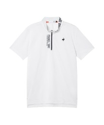 le coq sportif GOLF（ルコックスポルティフゴルフ）の「【le coq sportif GOLF】吸汗速乾/ストレッチ/UV CUT(UPF15)　ストライプジャカード半袖ハーフジップシャツ　ゴルフウェア（Tシャツ/カットソー）」