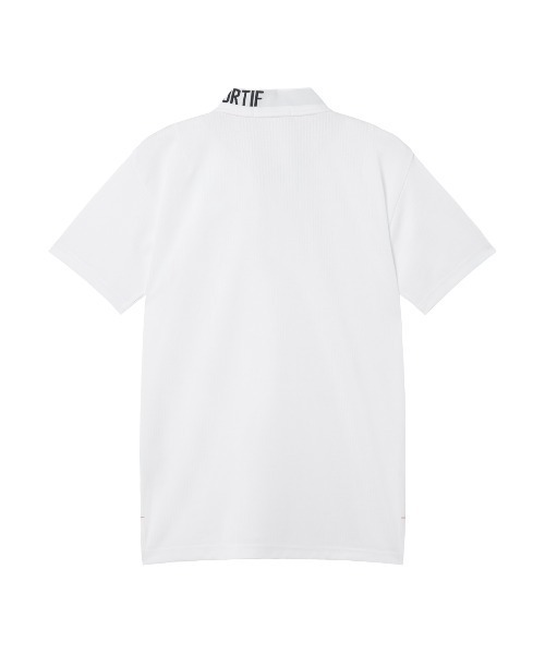 ストライプジャカード半袖ハーフジップシャツ（Tシャツ/カットソー
