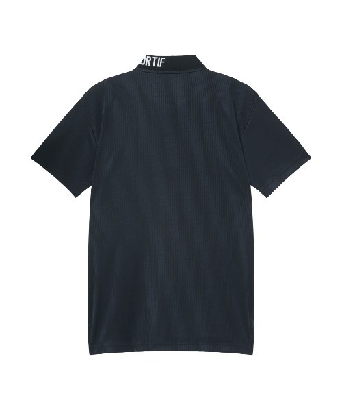 ストライプジャカード半袖ハーフジップシャツ（Tシャツ/カットソー