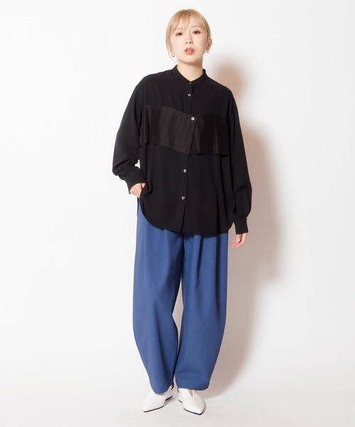 OSMOSIS（オズモーシス）の「レイヤードシャツブラウス（シャツ/ブラウス・レディース・オレンジ/ブラック/アイボリー・ONE SIZE）」の22枚目の写真