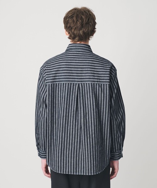 BEAUTY&YOUTH UNITED ARROWS（ビューティーアンドユースユナイテッドアローズ）の「ストライプ デニム オーバー シャツ（シャツ/ブラウス・メンズ・コバルトブルー・M/L/XL/S）」の4枚目の写真