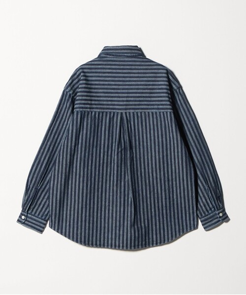 BEAUTY&YOUTH UNITED ARROWS（ビューティーアンドユースユナイテッドアローズ）の「ストライプ デニム オーバー シャツ（シャツ/ブラウス・メンズ・コバルトブルー・M/L/XL/S）」の6枚目の写真