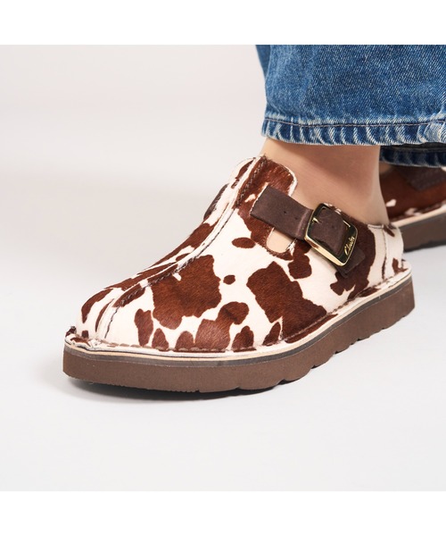 Clarks(クラークス)の「Solsbury Mule. / レディースソルスブリーミュール (カウプリント)(サンダル・レディース・アニマル・UK5.5/UK4.5/UK4/UK3.5/UK3/UK5/UK6)」の18枚目の写真