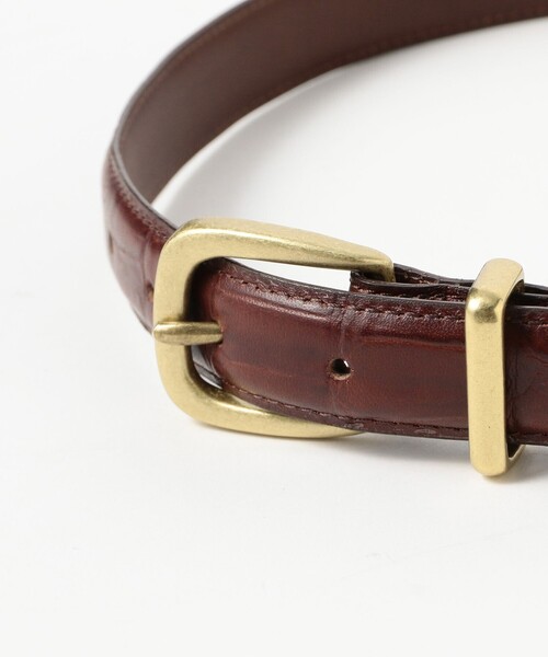 BEAMS BOY(ビームスボーイ)の「25mm クロコ フェザー ベルト(ベルト・レディース・ブラック/ブラウン・ONE SIZE)」の3枚目の写真