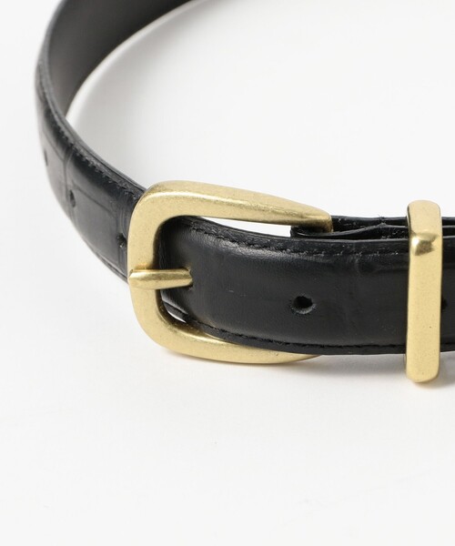 BEAMS BOY(ビームスボーイ)の「25mm クロコ フェザー ベルト(ベルト・レディース・ブラック/ブラウン・ONE SIZE)」の6枚目の写真