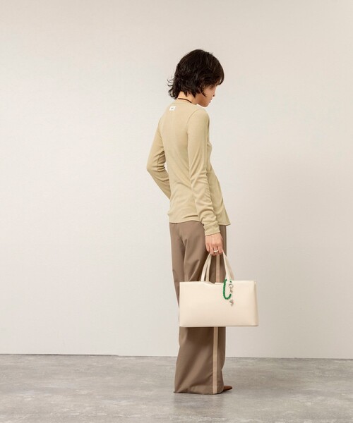 MAQWEL（マクウェル）の「【MAQWEL/マクウェル】ウォッシャブルラインパンツ（その他パンツ・レディース・ライトグレー/ベージュ・M/S）」の6枚目の写真