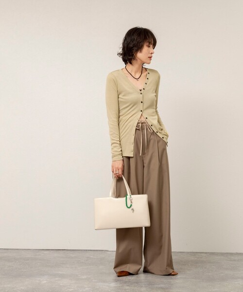 MAQWEL（マクウェル）の「【MAQWEL/マクウェル】ウォッシャブルラインパンツ（その他パンツ・レディース・ライトグレー/ベージュ・M/S）」の7枚目の写真