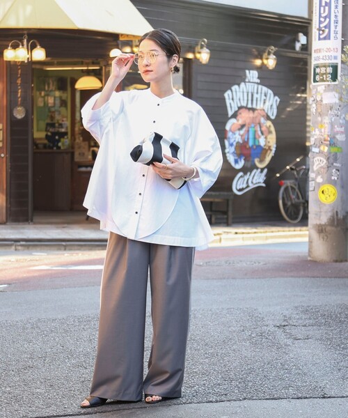 MAQWEL（マクウェル）の「【MAQWEL/マクウェル】ウォッシャブルラインパンツ（その他パンツ・レディース・ライトグレー/ベージュ・M/S）」の15枚目の写真