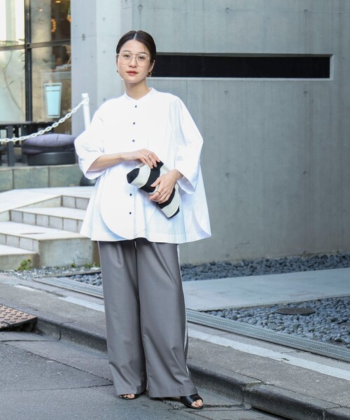 MAQWEL（マクウェル）の「【MAQWEL/マクウェル】ウォッシャブルラインパンツ（その他パンツ・レディース・ライトグレー/ベージュ・M/S）」の17枚目の写真