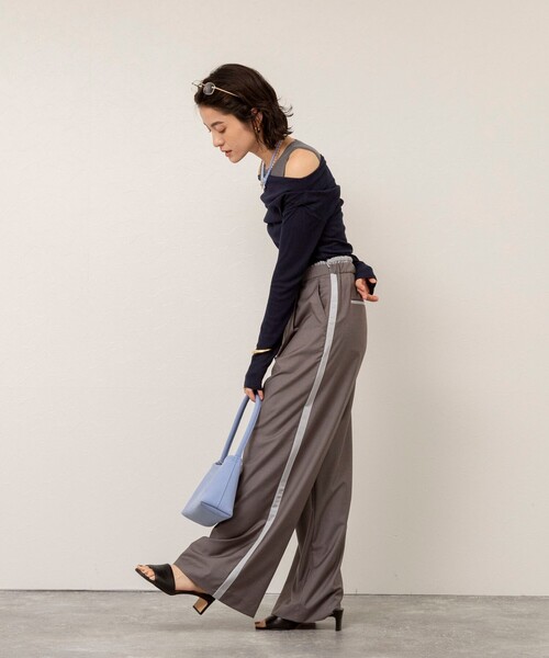 MAQWEL（マクウェル）の「【MAQWEL/マクウェル】ウォッシャブルラインパンツ（その他パンツ・レディース・ライトグレー/ベージュ・M/S）」の20枚目の写真