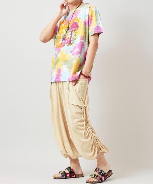 チャイハネ(チャイハネ)の「【チャイハネ】ヒピタイメンズTシャツ(Tシャツ/カットソー・メンズ・オレンジ/ベージュ/ブルー・FREE)」の7枚目の写真