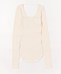 HAKUJI | HAKUJI Random rib open back LS PO(Tシャツ/カットソー)