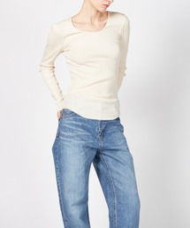 HAKUJI | HAKUJI Random rib open back LS PO(Tシャツ/カットソー)