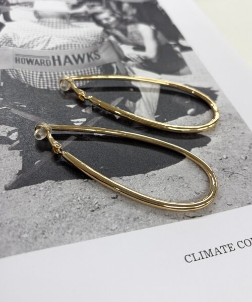 LOUNGEDRESS（ラウンジドレス）の「【GALENA/ガレナ】ドロップフープイヤリング（ピアス（両耳用）・レディース・シルバー/ゴールド・FREE）」の6枚目の写真