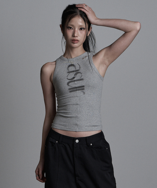 as you are（アズユーアー）の「ソイングターンロゴスリーブレスメランジ（Tシャツ/カットソー・レディース・その他・OS）」の3枚目の写真