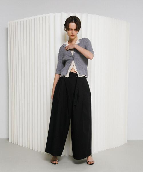 LAATO（ラート）の「knit polo cardigan（ニット/セーター・レディース・ブラウン/オフホワイト/グレー・FREE）」の10枚目の写真