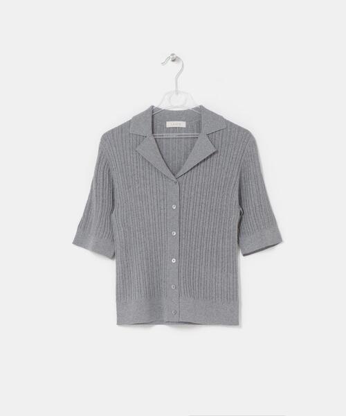 LAATO（ラート）の「knit polo cardigan（ニット/セーター・レディース・ブラウン/オフホワイト/グレー・FREE）」の8枚目の写真