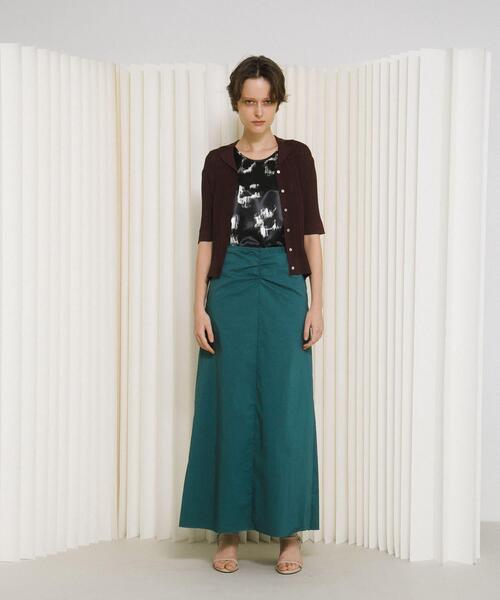 LAATO（ラート）の「knit polo cardigan（ニット/セーター・レディース・ブラウン/オフホワイト/グレー・FREE）」の15枚目の写真