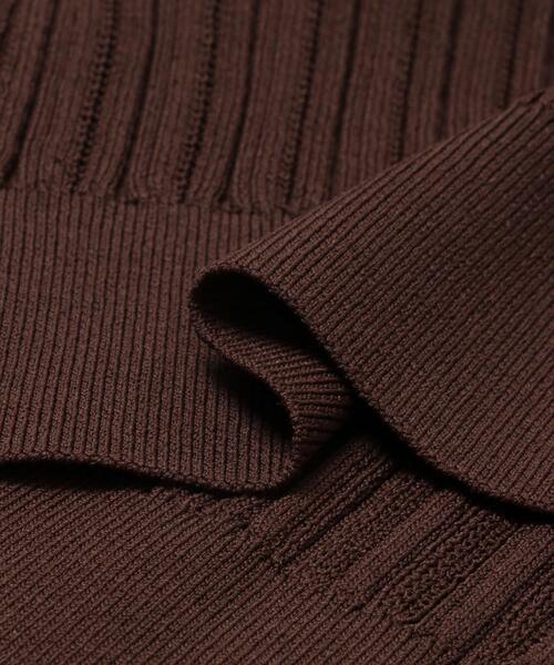 LAATO(ラート)の「knit polo cardigan(ニット/セーター・レディース・ブラウン/オフホワイト/グレー・FREE)」の11枚目の写真