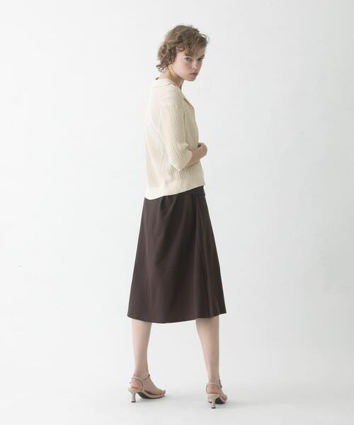 LAATO(ラート)の「knit polo cardigan(ニット/セーター・レディース・ブラウン/オフホワイト/グレー・FREE)」の8枚目の写真