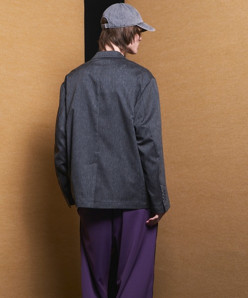 MAISON SPECIAL(メゾンスペシャル)の「《UNISEX》LINEN MIX Relax-Over 2B Tailored Jacket/リネンミックスリラックスオーバー2Bテーラードジャケット【MAISON SPECIAL/メゾンスペシャル】■セットアップ対応■(テーラードジャケット・メンズ・ブラック/ネイビー/アイボリー・2/1/0)」の12枚目の写真