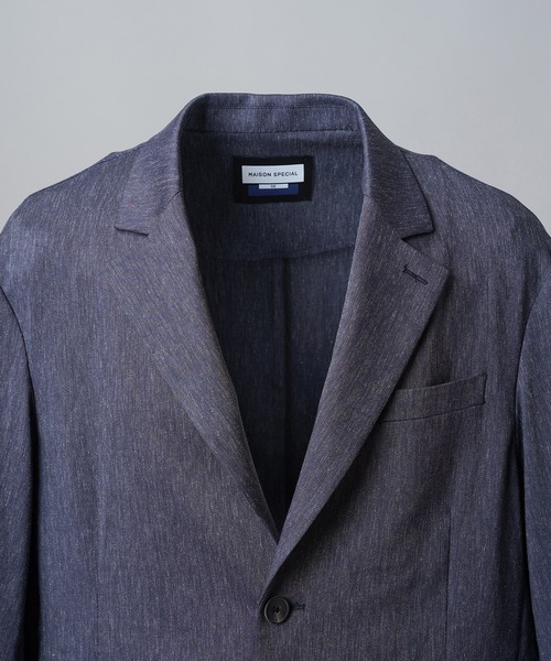 MAISON SPECIAL(メゾンスペシャル)の「《UNISEX》LINEN MIX Relax-Over 2B Tailored Jacket/リネンミックスリラックスオーバー2Bテーラードジャケット【MAISON SPECIAL/メゾンスペシャル】■セットアップ対応■(テーラードジャケット・メンズ・ブラック/ネイビー/アイボリー・2/1/0)」の22枚目の写真