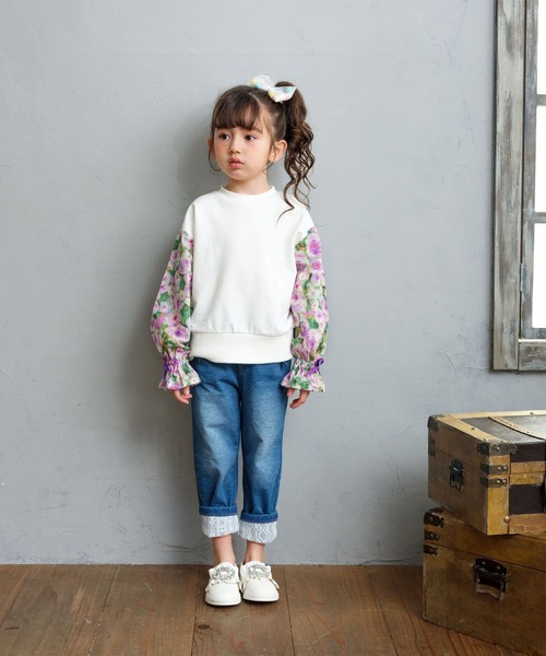 Rora（ローラ）の「ラズリ ロールアップ デニムパンツ（デニムパンツ・キッズ・ブルー・110cm/120cm/130cm/140cm/150cm）」の3枚目の写真