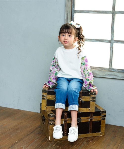 Rora（ローラ）の「ラズリ ロールアップ デニムパンツ（デニムパンツ・キッズ・ブルー・110cm/120cm/130cm/140cm/150cm）」の8枚目の写真