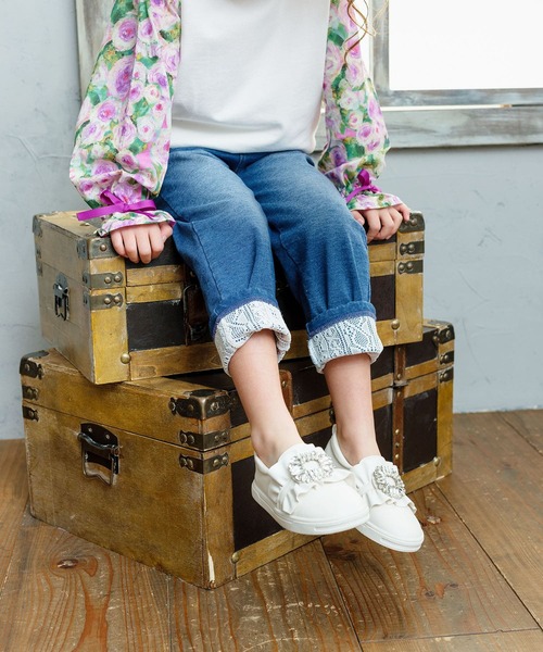 Rora（ローラ）の「ラズリ ロールアップ デニムパンツ（デニムパンツ・キッズ・ブルー・110cm/120cm/130cm/140cm/150cm）」の9枚目の写真