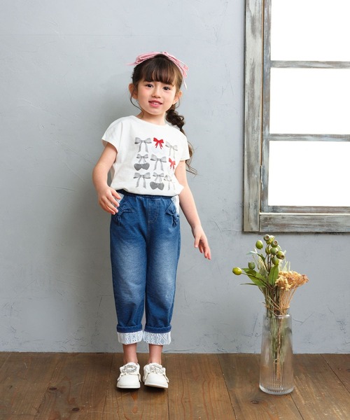 Rora（ローラ）の「ラズリ ロールアップ デニムパンツ（デニムパンツ・キッズ・ブルー・110cm/120cm/130cm/140cm/150cm）」の12枚目の写真