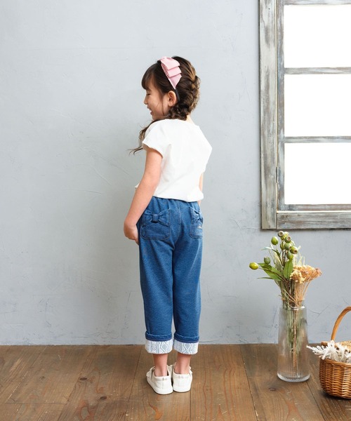 Rora（ローラ）の「ラズリ ロールアップ デニムパンツ（デニムパンツ・キッズ・ブルー・110cm/120cm/130cm/140cm/150cm）」の15枚目の写真