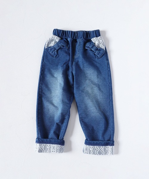 Rora（ローラ）の「ラズリ ロールアップ デニムパンツ（デニムパンツ・キッズ・ブルー・110cm/120cm/130cm/140cm/150cm）」の17枚目の写真