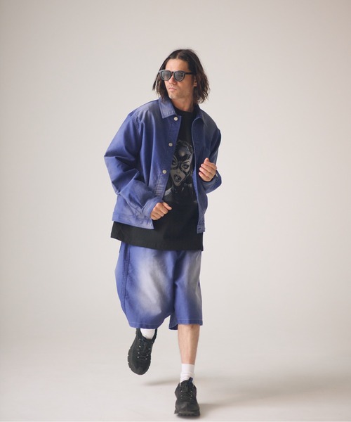 ADAM PATEK(アダムパテック)の「ADAMPATEK/blasted light moleskin short length collared jacket/ライトモールスキンショートジャケット(デニムジャケット・メンズ・ブラック/ブルー・2/1)」の22枚目の写真