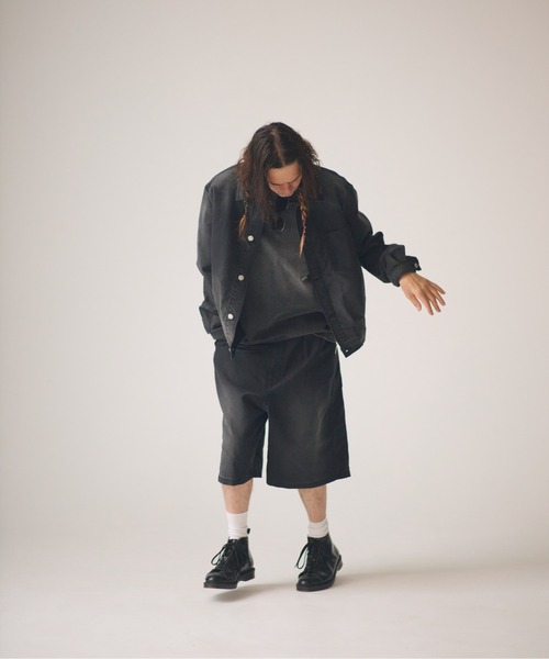 ADAM PATEK(アダムパテック)の「ADAMPATEK/blasted light moleskin short length collared jacket/ライトモールスキンショートジャケット(デニムジャケット・メンズ・ブラック/ブルー・2/1)」の14枚目の写真