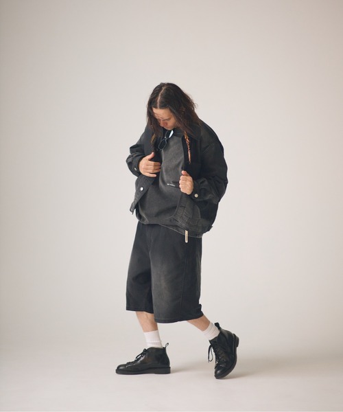ADAM PATEK(アダムパテック)の「ADAMPATEK/blasted light moleskin short length collared jacket/ライトモールスキンショートジャケット(デニムジャケット・メンズ・ブラック/ブルー・2/1)」の15枚目の写真