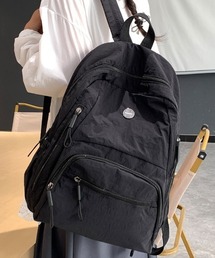 【大容量/A4対応・PC収納◎】【ユニセックス】ワンポイント軽量ベーシックバックパック